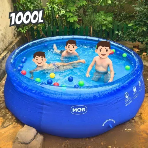 Piscina 1000 litros mor redonda inflável nova lacrada 