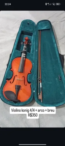 Violino konig 4/4 com arco e breu usado