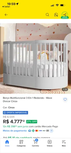 Berço oval wave