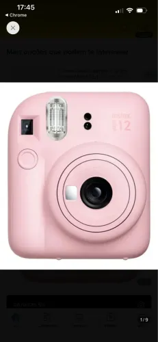 Câmera instax 12 rosa