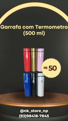 Garrafa com Termometro (500 ml)