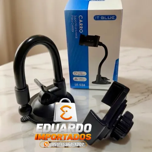 Suporte Veicular de Celular com Ventosa e Haste Flexível