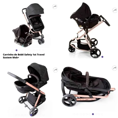 Vendo carrinho 3 em 1 (Travel System Mob+ - Safety 1st)