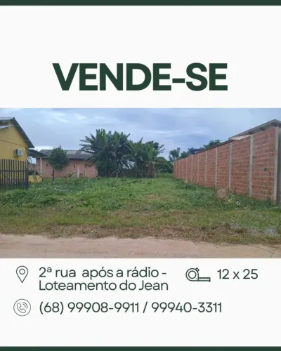 Terreno 12x25 em Xapuri