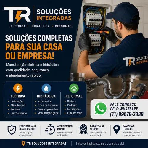 Serviços Elétricos e Hidráulicos em Campinas | TR Soluções Integradas