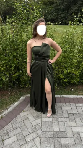 Vestido de Madrinha Verde Militar/Musgo/Oliva