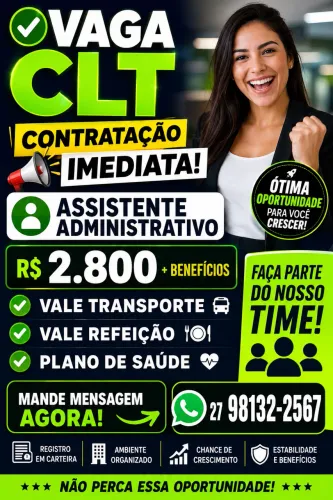 Contratação imediata 