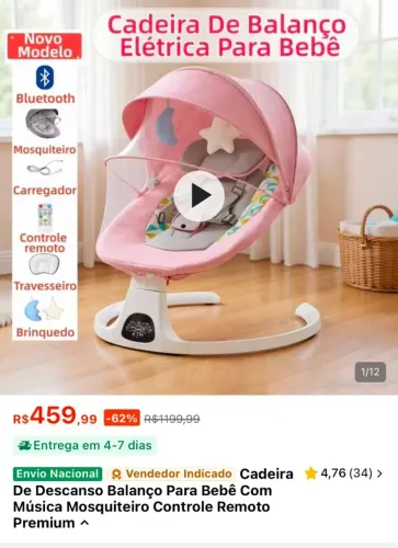 Cadeira de descanso para bebê