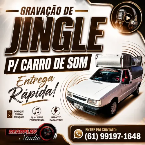 Gravação de Jingle para Carro de Som | Locução Comercial e Propaganda | Entrega Rápida