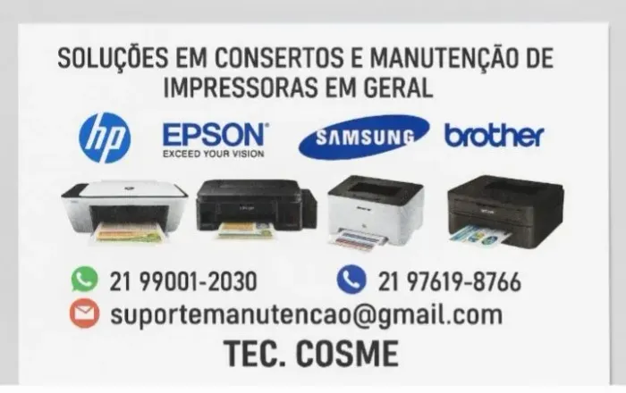 Manutenção é reparo de informática em geral. 