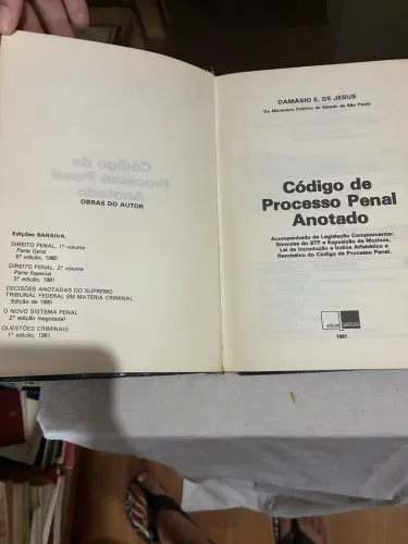 Código de processo penal anotado 1981 editora saraiva,Damásio de Jesus