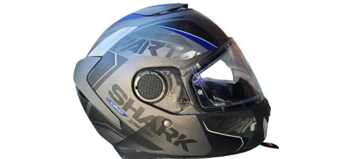 Capacete Shark Spartan Karken ABK Cinza/Azul TM 58