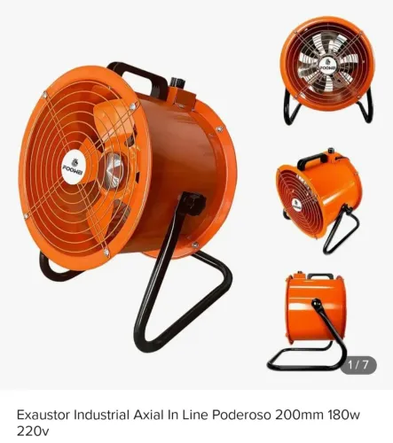 Exaustor Industrial Axial Foowei 200mm 180W 220V - Portátil