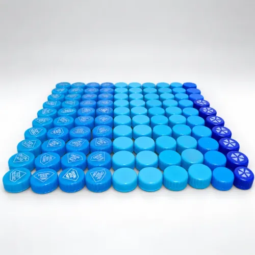 kit 100 unidades Tampinhas Garrafa Pet Azul Ideal para Artesanato