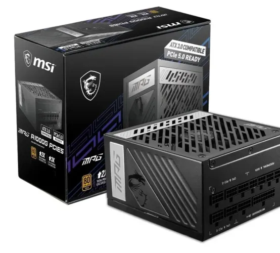 Fonte MSI 1000W MPG A1000G PCIE5 1000W Full Modular
