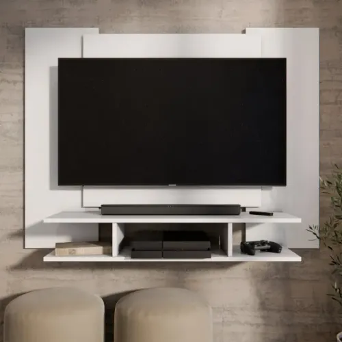 Painel Branco TV até 50 polegadas Moderno NOVO Promoção
