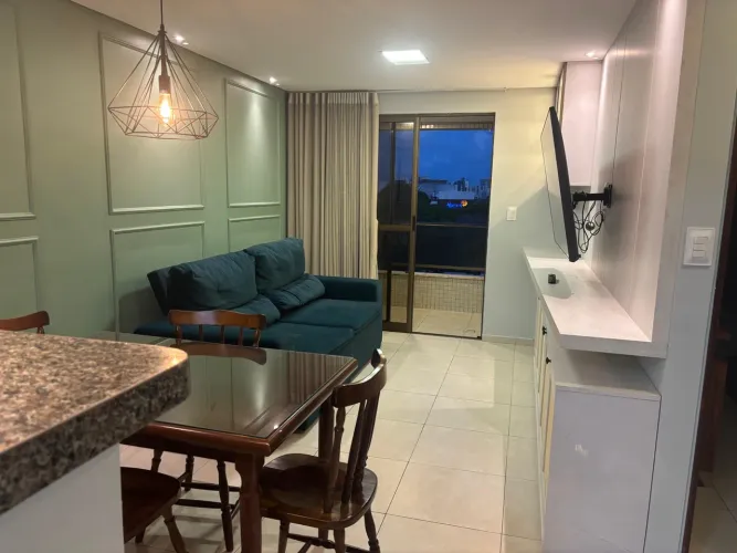 Beira-Mar de Manaíra |Aluguel Anual | 2 Suítes, Mobiliado e Projetado | 64 m²
