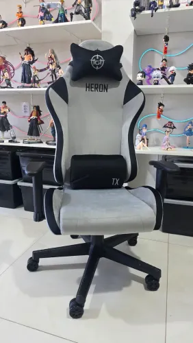 Cadeira Gamer Reclinável toda em Tecido, até 130kg (Nova, na caixa) Ergonômica, Espuma 3D