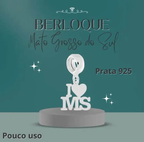 Berloque Mato Grosso do Sul em prata 925