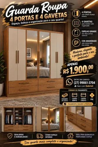 VENDE-SE GUARDA ROUPA NOVO