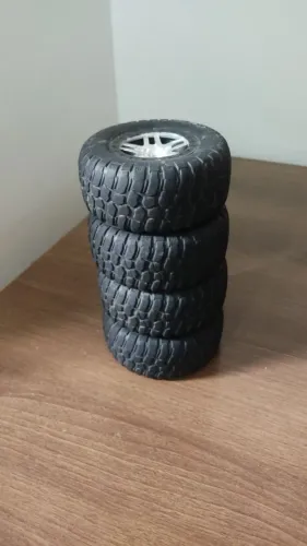 kit 4x pneus Traxxas 1/10 hex12mm (automodelo short course) seminovos