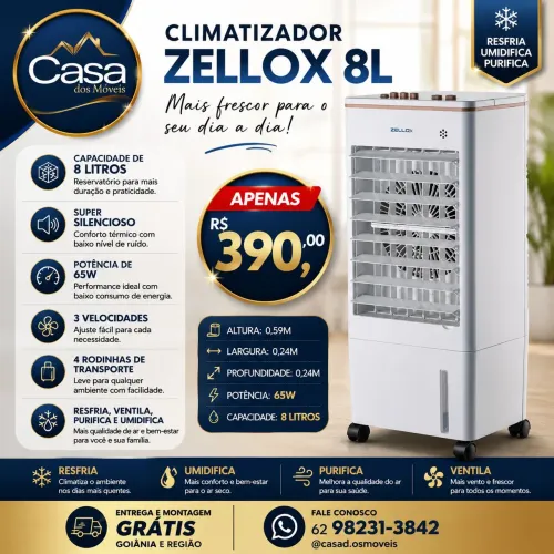 Climatizador Zellox 8Litros 