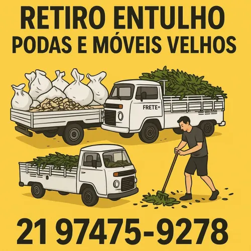 Retiro entulho resto de móveis ,madeira e recicláveis e também poda de árvore  retiramos 