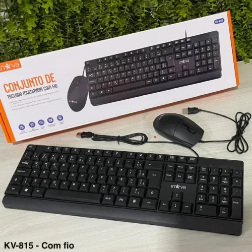Kit Teclado e Mouse Com Fio - Entrega Grátis