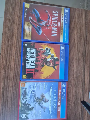 180 os 3 Red dead redemption 2, horizon, spider man ps4