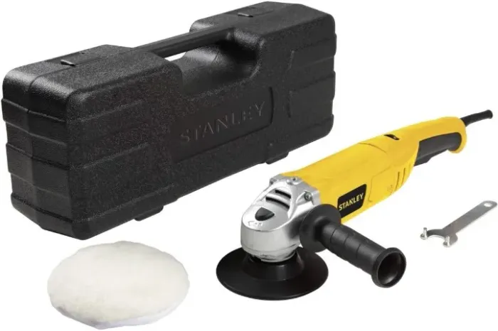 Politriz Angular 5" Stanley 600W 220V Lixadeira Esmerilhadeira para Polimento e Acabamento