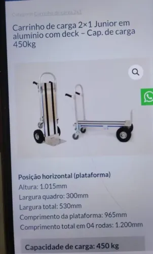 Carrinho de carga Drimec 450kg