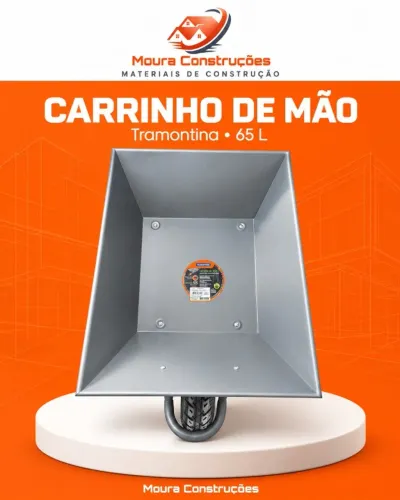Carrinho de Mão Tramontina 65L Reforçado