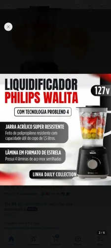 Liquidificador Philips Walita 