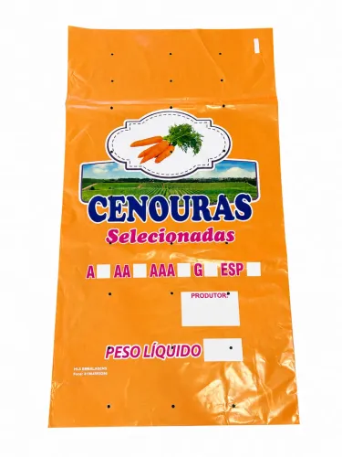 Sacos agrícolas para embalagem de canoura