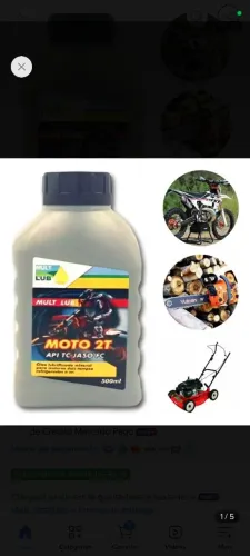 Óleo mineral 2 tempos para roçadeiras e motocicletas