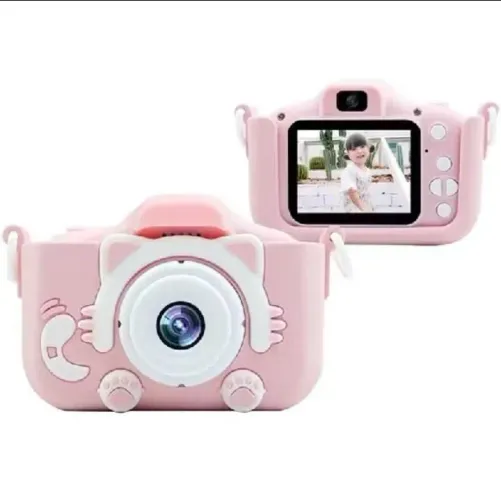 Câmera Digital Infantil de Gatinho com Jogos e Vídeo - Rosa