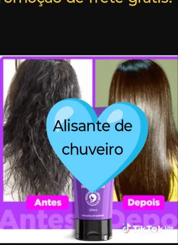 Alisante de chuveiro para cabelos 