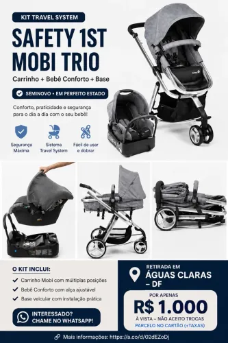Kit Safety 1st Carrinho e Bebê Conforto