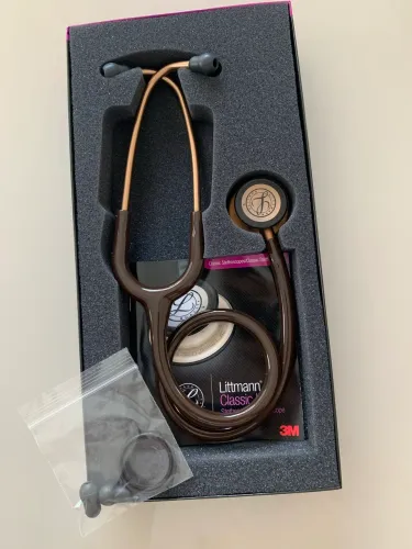 Estetoscópio Littmann Classic III Marrom Cobre Novo + Estojo Lemedical
