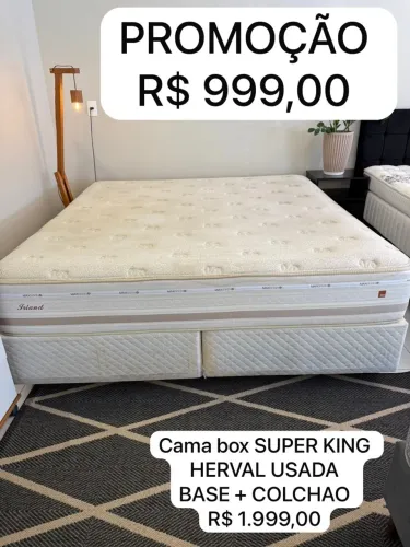 Cama Box SUPER KING HERVAL USADA - ENTREGO