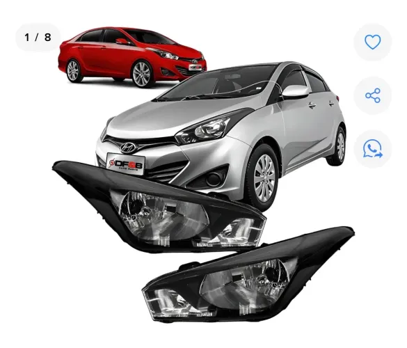 Farol  Hb20 Hb20s 2013 2015 2016 2018 A 2019 Mascara Negra original 