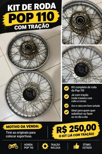 Kits de rodas pop 110 R$200,00