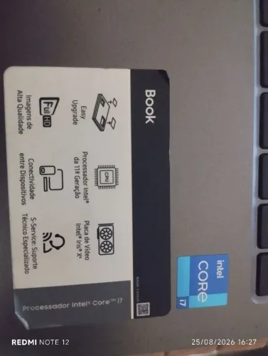 Notebook Samsung i7core 11° geração e gráficos Intel Iris Xe