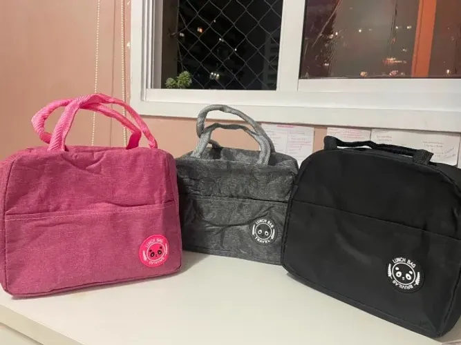 Bolsas térmicas (marmita) NOVAS E LACRADAS ; CORES: PRETA,ROSA E CINZA