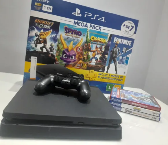 OPORTUNIDADE!!! PS4 slim 1TB com caixa e jogos