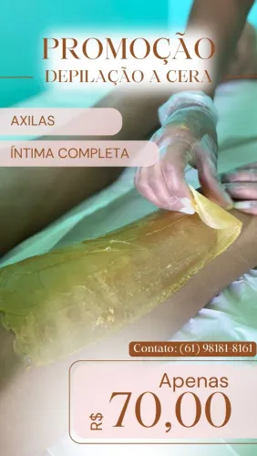Depilação feminina a cera 