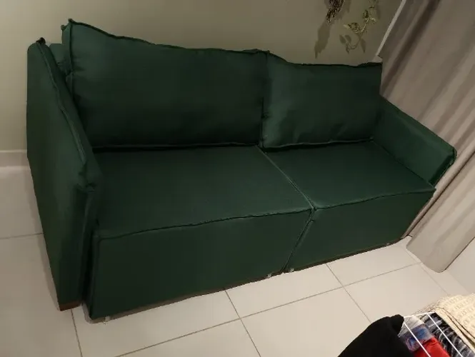 Sofá retrátil 2m linho 100% novo