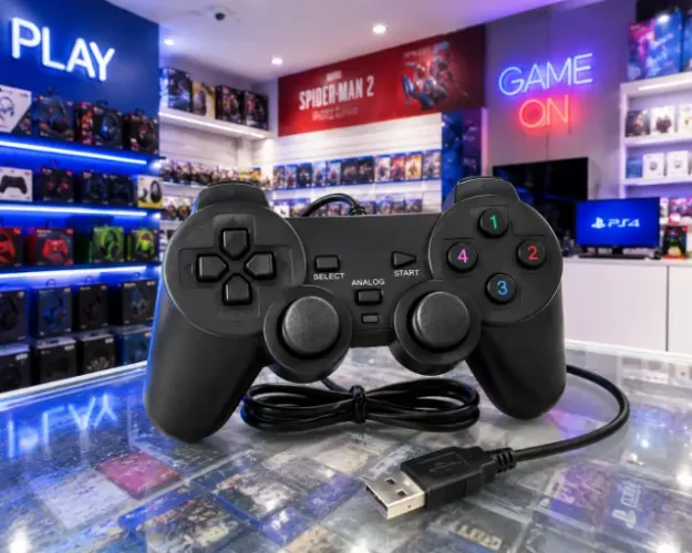  Controle Gamepad USB para PC, PS2, PS3 e Android TV