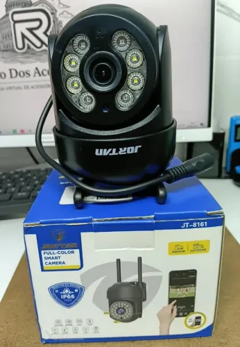 Câmera de Segurança WiFi JT-8161 Full Color IP66 com Visão Noturna e Acesso pelo Celular