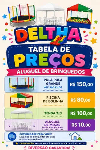 Aluguel pula pula mesas